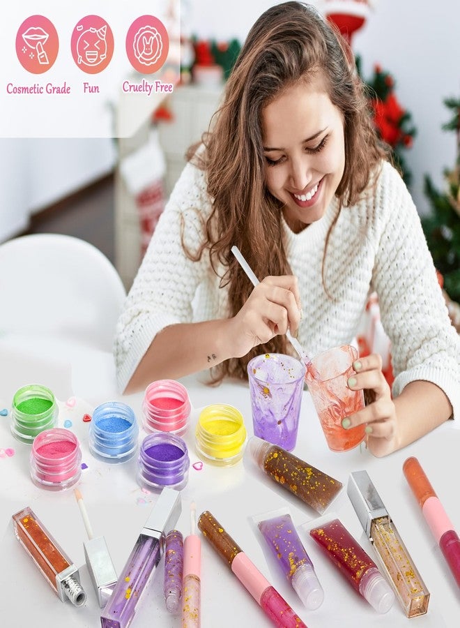 Jcoos Lip Gloss Making Kit, Make Your Own Lip Gloss Kit for Women Beginner, Girls, DIY Lipgloss Making Kits Lip Oil, Moisturizing Base, Pigments, Tubes, Women Gifts Unique, Popular Teen tuff - Image 5